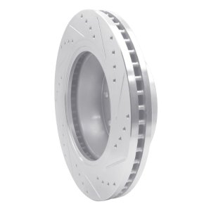 Nissan NV1500 Brake Rotor (1) - Front Left - R1 Concepts - Drilled & Slotted - Silver - `12-`21